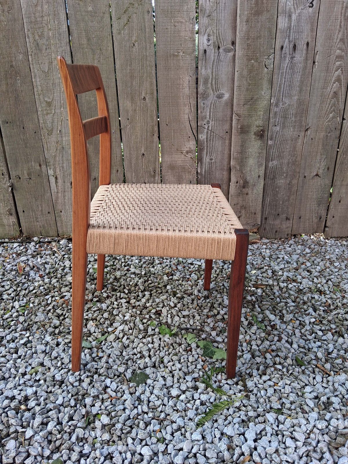 Mcm 2 Rosewood Dining Chairs Nils Jonsson Troeds Garmi Danish Papercord photo for sale