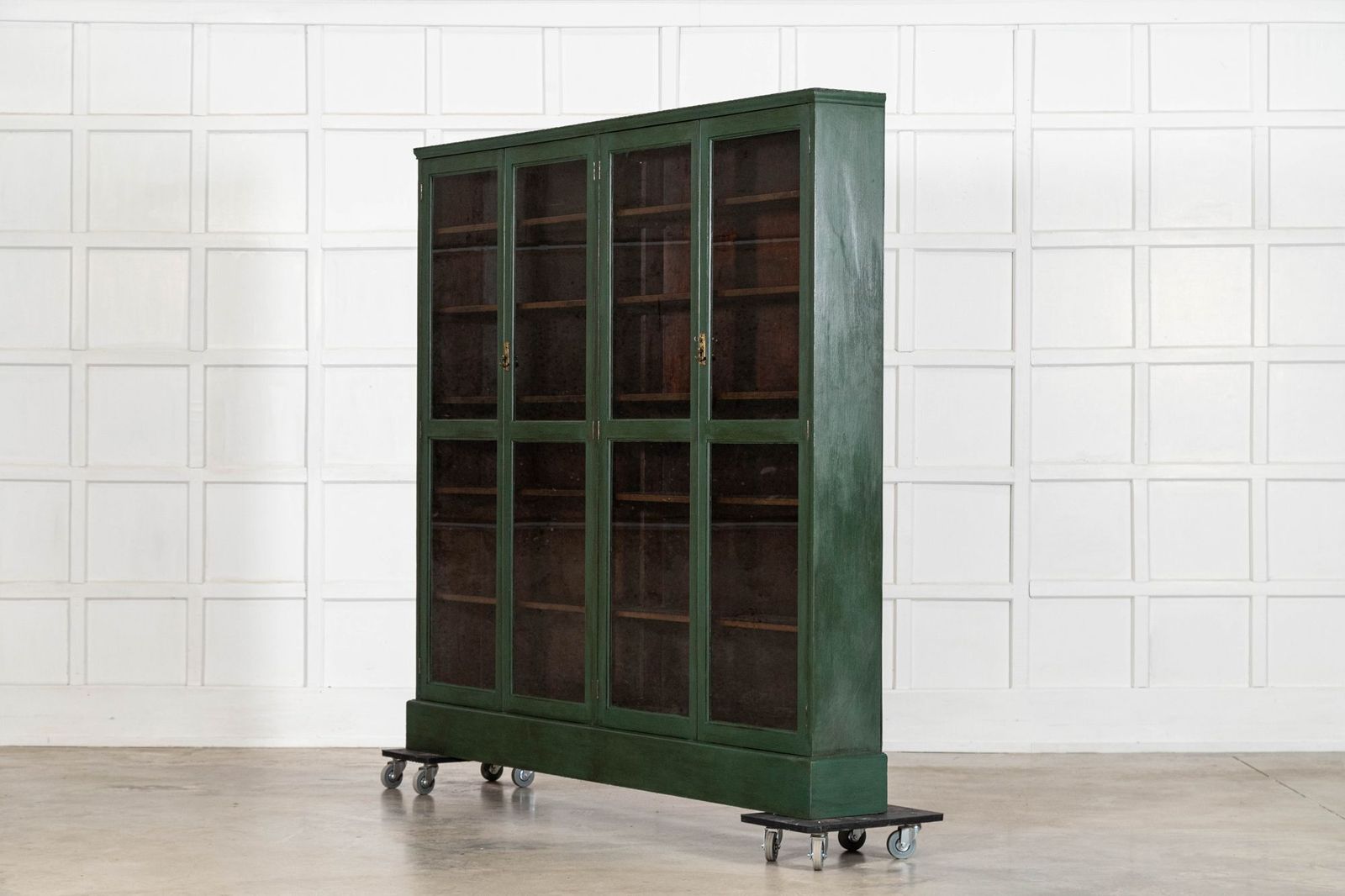 Large 19thc English Painted Mahogany Glazed Bookcase photo 5118.0