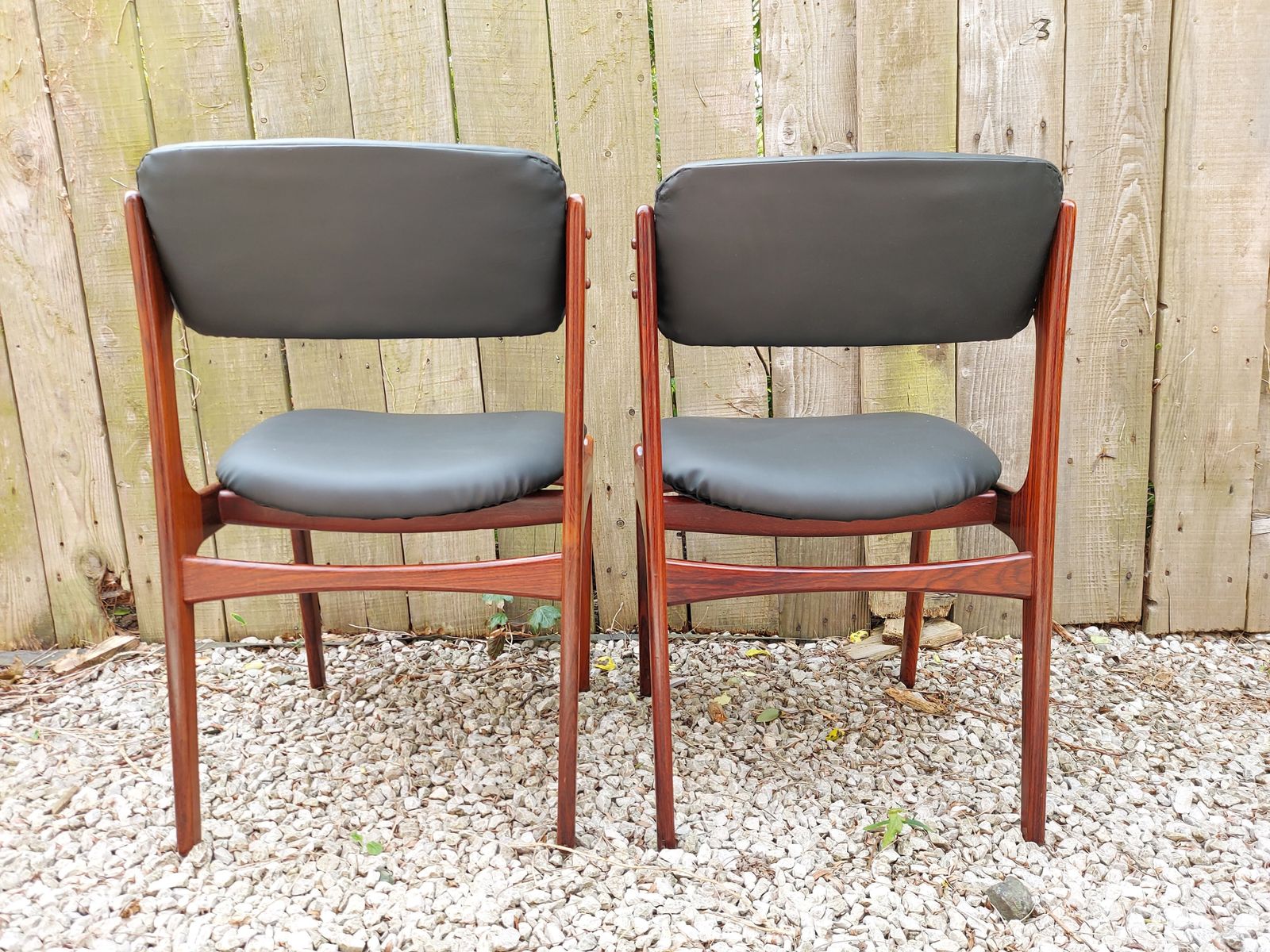Mcm 2 Rosewood O.D. Mobler A/S Chairs Black Vinyl photo buy