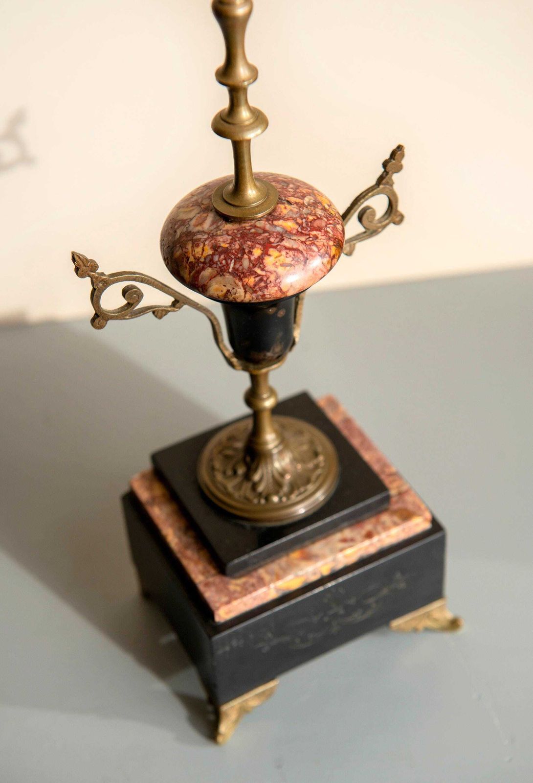 Antique French Marble And Brass Candlesticks   Napoleon III   Mantel Decor   Set Of Two photo buy