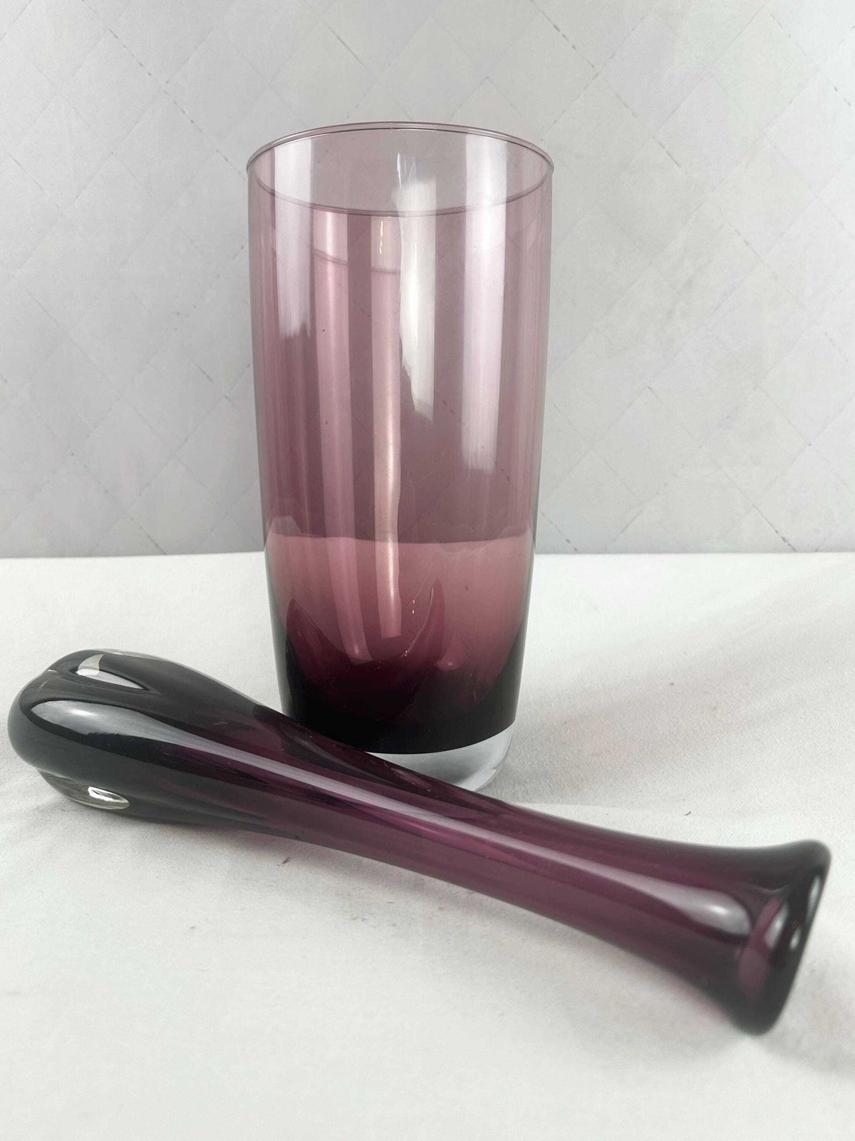 Trio Of Swedish And Italian Mid Century Amethyst Art Glass/Vases 1960 photo furniture