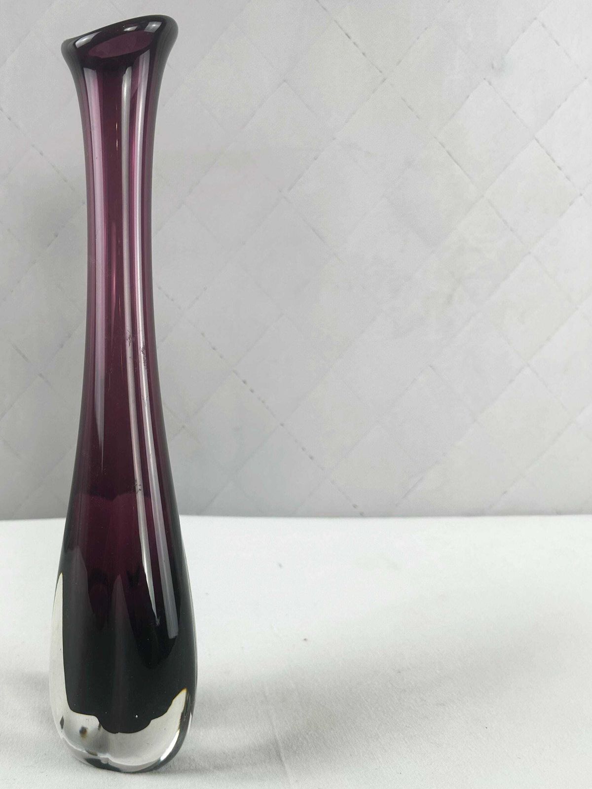 Trio Of Swedish And Italian Mid Century Amethyst Art Glass/Vases 1960 photo vinterior