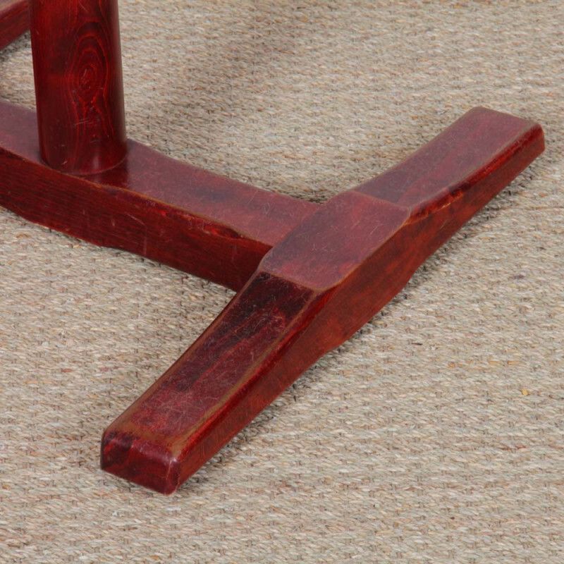 A Square Topped Dining Table Made Of Solid Wood, Dating From The 1980s photo furniture