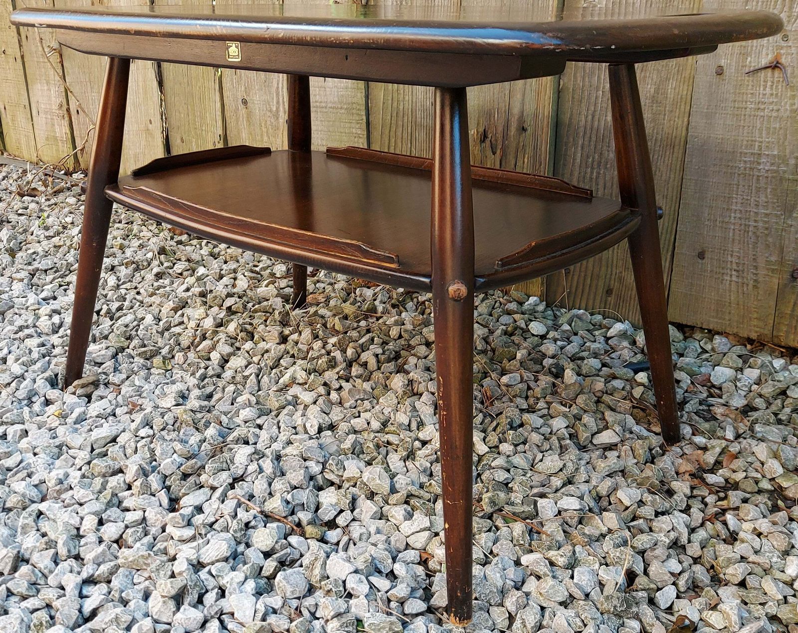 Mid Century Modern Ercol Butler Tray Traditional Finish Blue Label photo buy