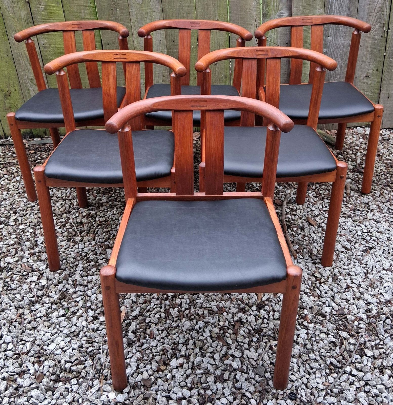 Mid Century Modern 6 Dining Chairs Hans Frydendal 'Cleopatra' For Boltinge photo for sale