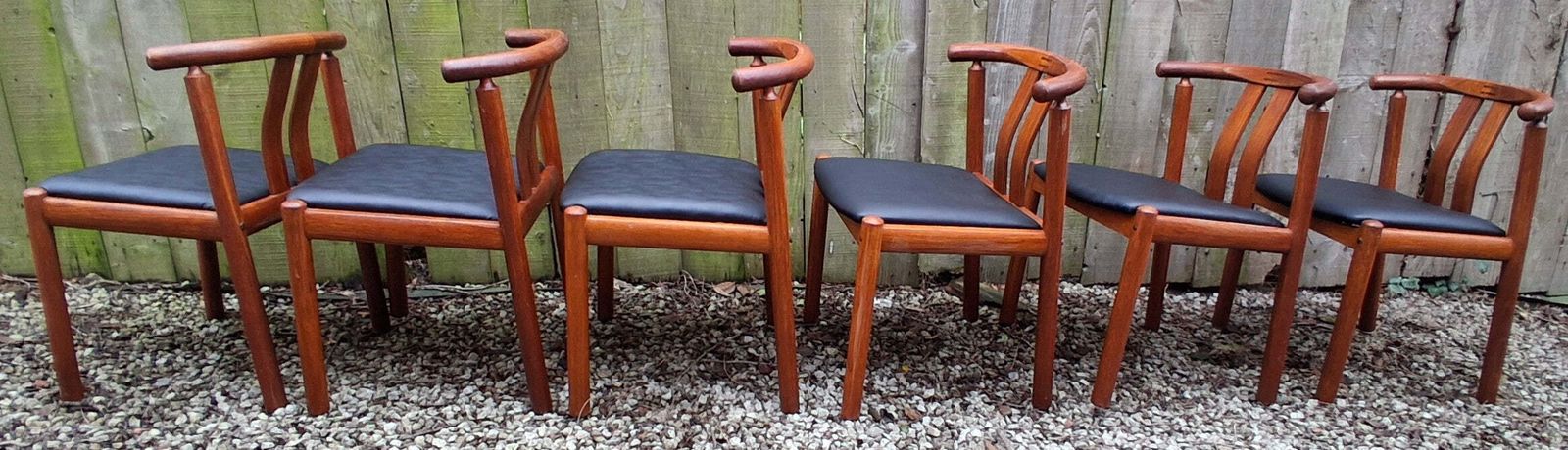 Mid Century Modern 6 Dining Chairs Hans Frydendal 'Cleopatra' For Boltinge photo vintage