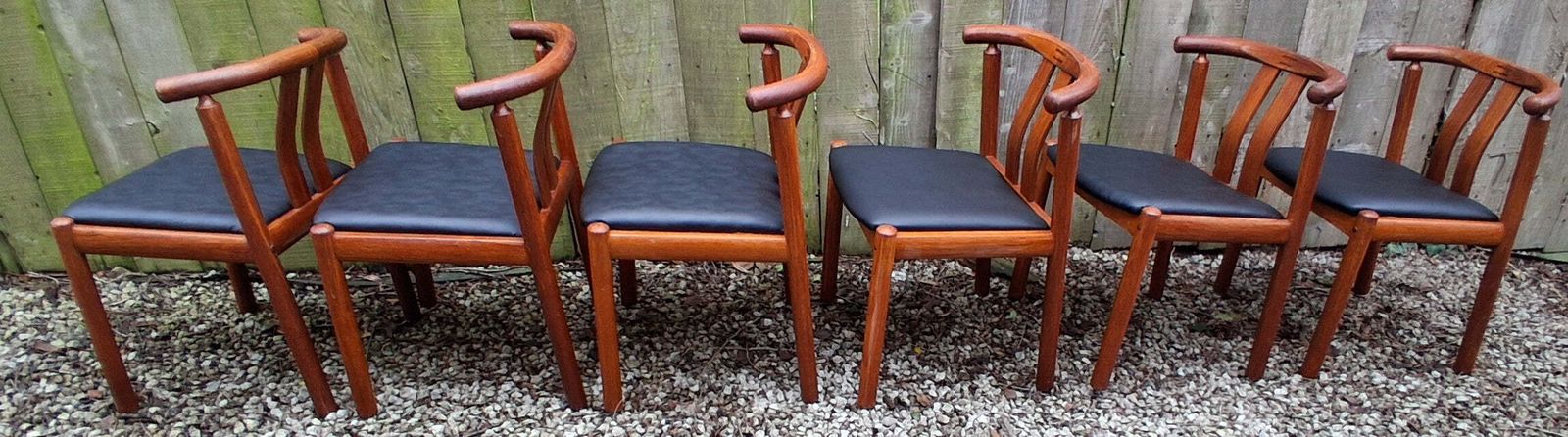 photo furniture Mid Century Modern 6 Dining Chairs Hans Frydendal 'Cleopatra' For Boltinge