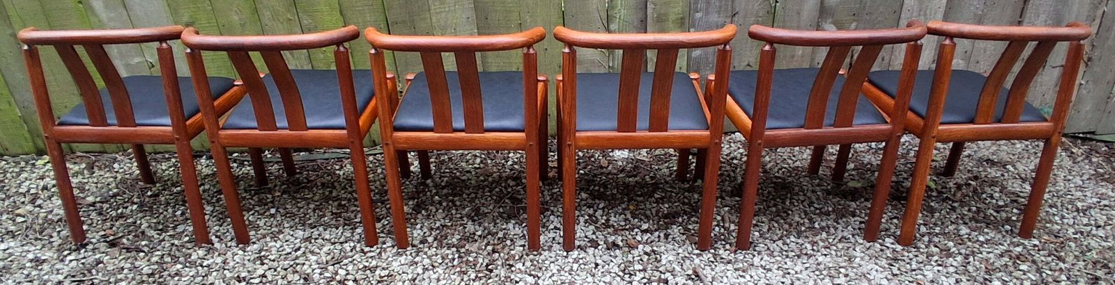Furniture Mid Century Modern 6 Dining Chairs Hans Frydendal 'Cleopatra' For Boltinge photo