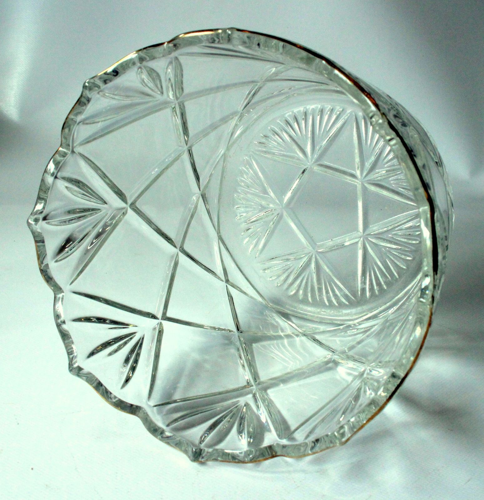 1930s Heavy Lead Crystal Glass Ice Bucket   Champagne Cooler photo 112.0