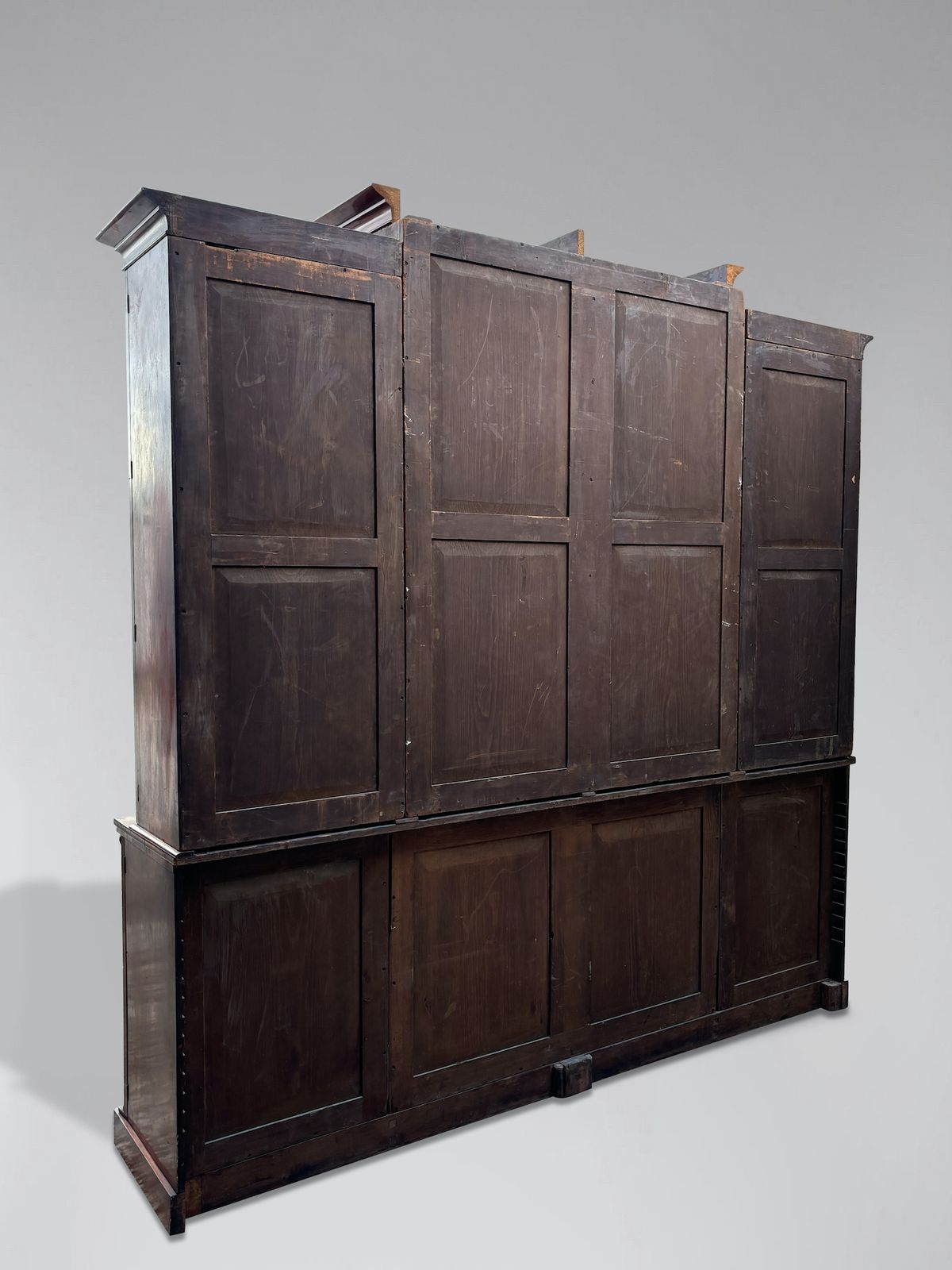 Untouched 19th Century William IV Period Mahogany 4 Door Library Bookcase photo Furniture