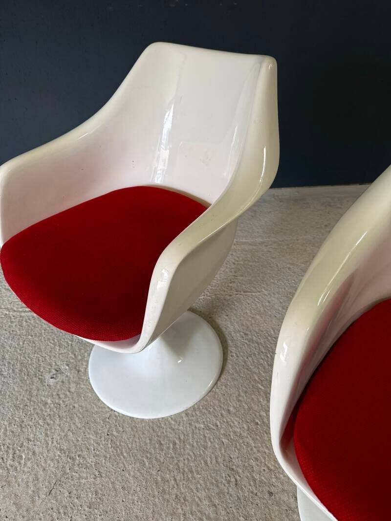 photo buy 1960's Midcentury Modern Design Tulip Swivel Armchair Set