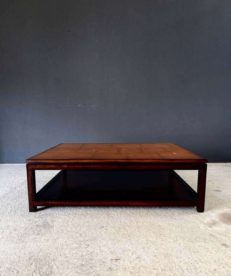 Postmodern Design Two Tier Bamboo Top Coffee Table By Axel Vervoordt photo for sale