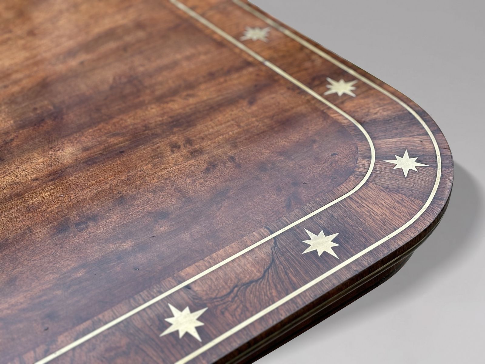 photo for sale 18th Century George III Period Mahogany Brass & Ebony Inlay Centre Table