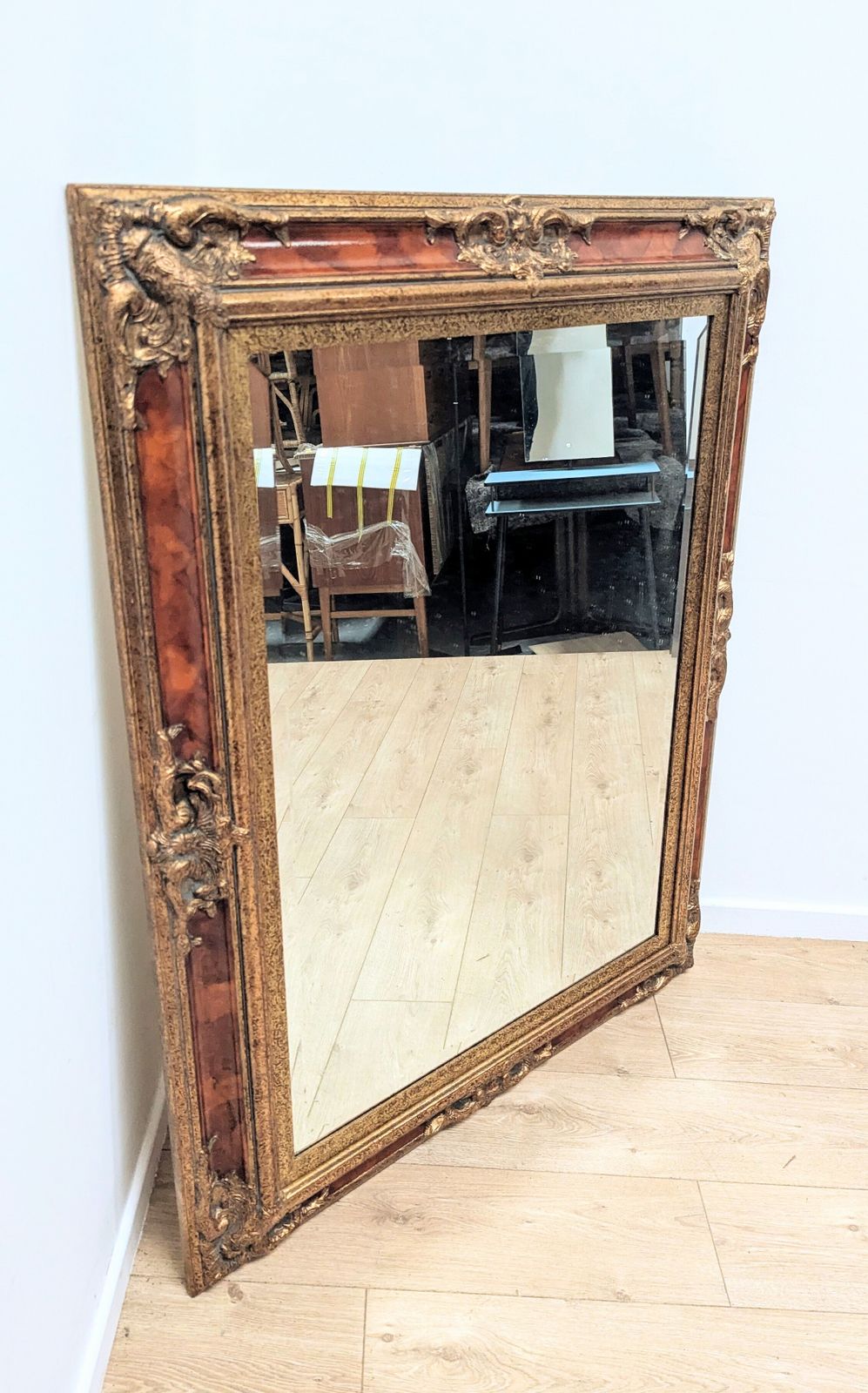 19th Century Style Gilt & Lacquered Bevelled Mirror Delivery Available 0163 photo buy