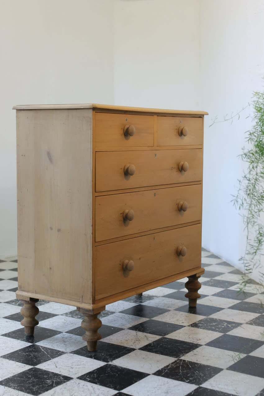 Large English Victorian Pine Chest Of Drawers photo Furniture