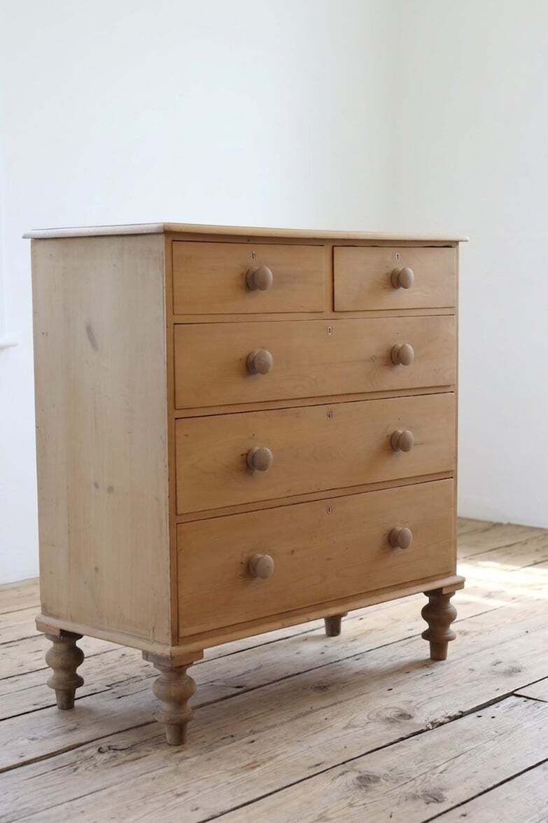 Large English Victorian Pine Chest Of Drawers photo buy