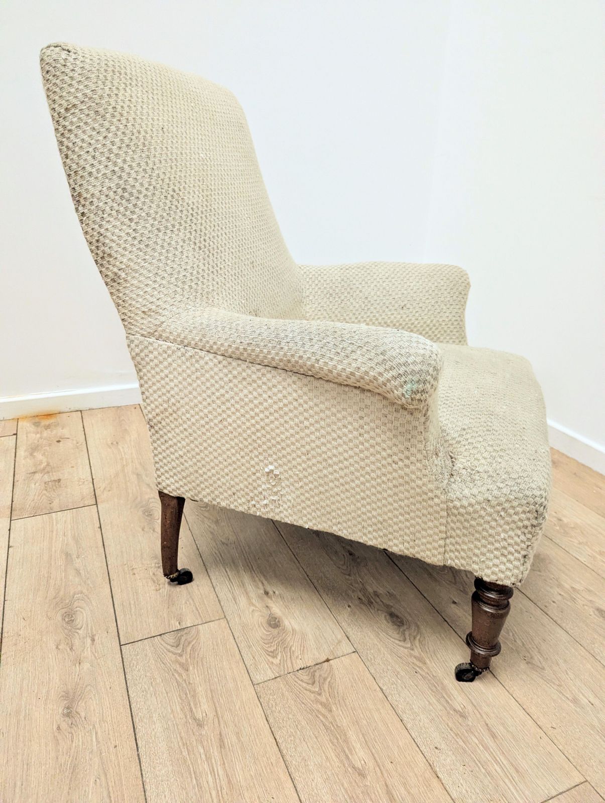 Early 20th Century Victorian Library Chair On Casters  Delivery Available 0290 photo vintage
