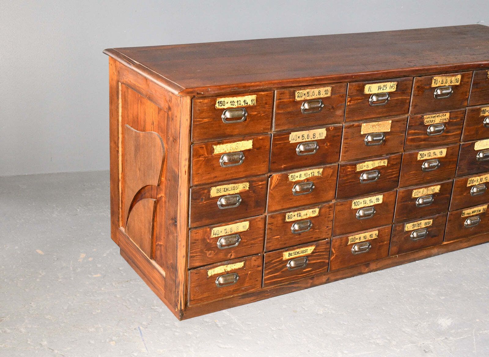 Furniture Ironmongers Shop Counter Drawers Circa 1910s photo