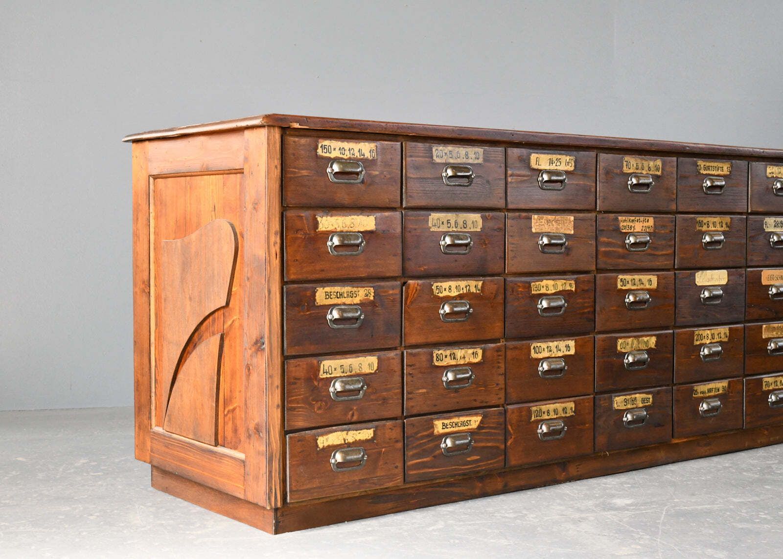 photo vinterior Ironmongers Shop Counter Drawers Circa 1910s