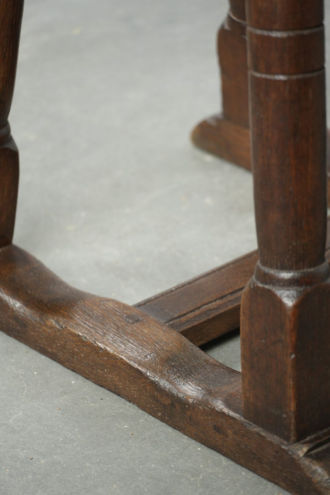Exceptional Dutch Antique Oak Joint Stool From The Early 19th Century With A Charming Design photo vintage