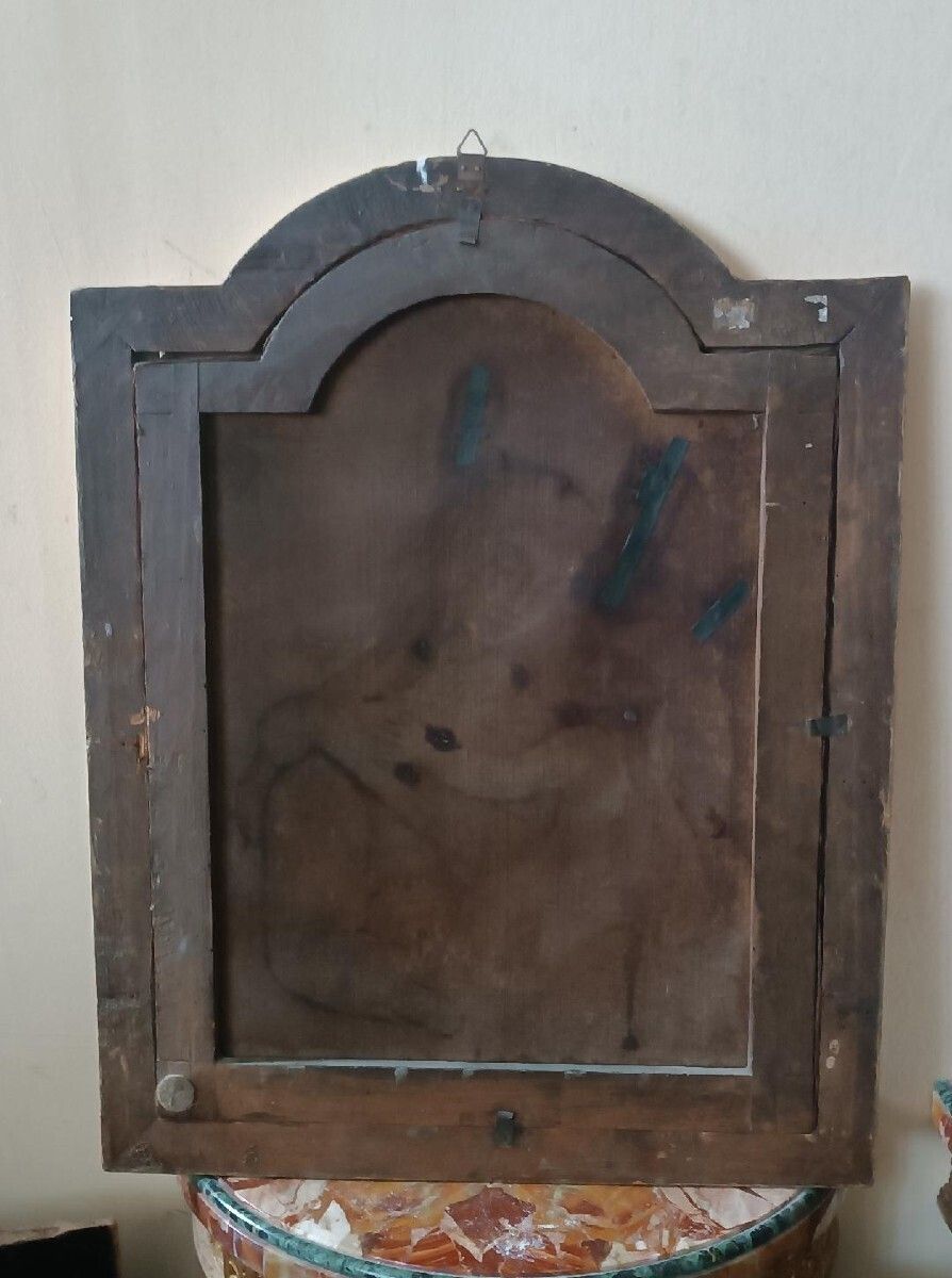 photo for sale Antique Oil Painting On Canvas, "Virgin Mary And Child"