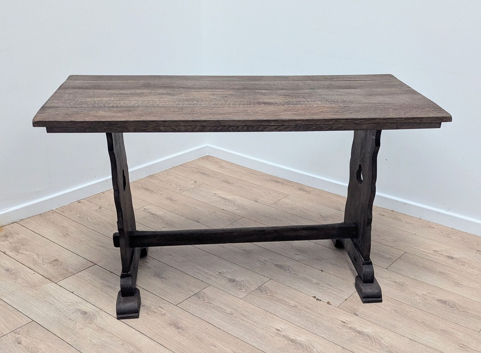 photo vintage Vintage Small Oak Refectory Table Delivery Available 0291