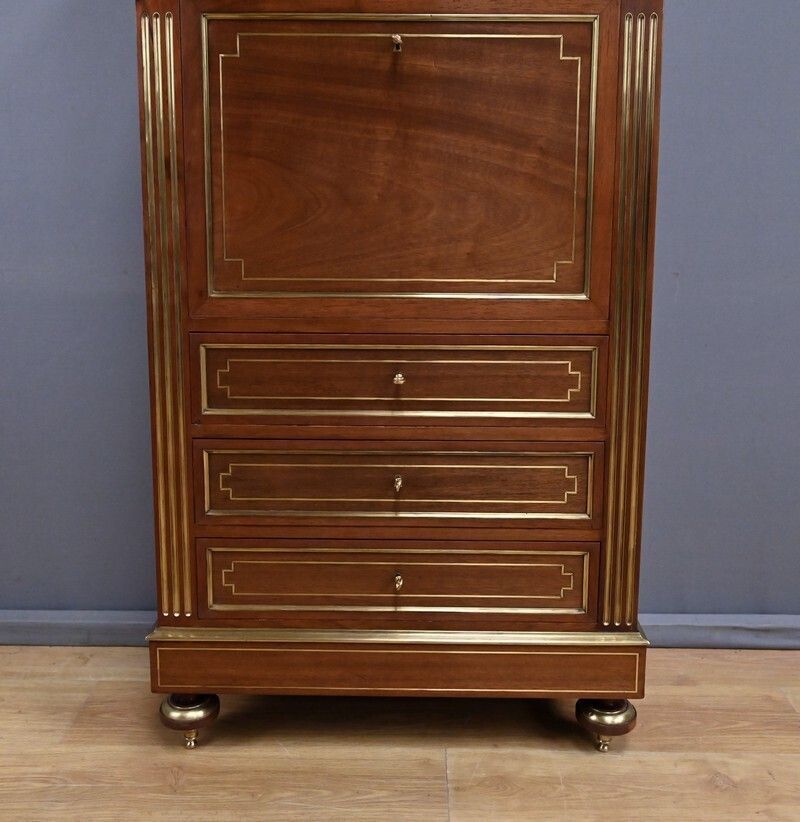 photo for sale Mahogany Secretary Desk, Louis XVI Style, Napoleon III Period – Second Half Of The 19th Century