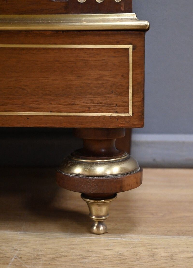 Furniture Mahogany Secretary Desk, Louis XVI Style, Napoleon III Period – Second Half Of The 19th Century photo