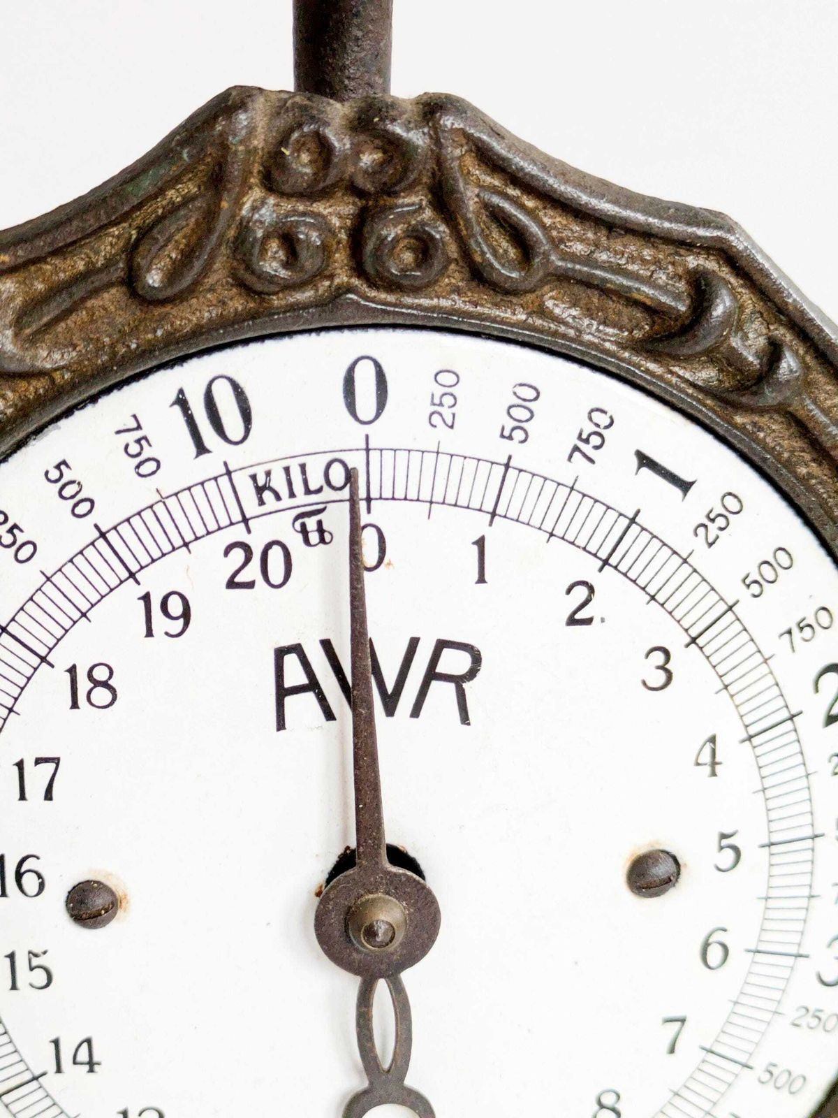Vintage Awr Cast Iron Kitchen Scale Art Nouveau German Decorative Scale, Country Decor photo vintage