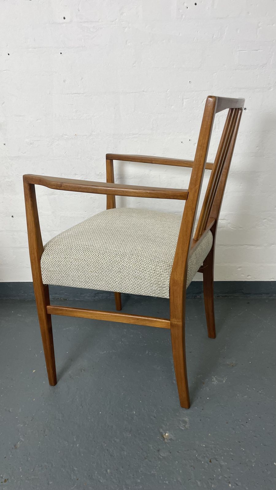 Set Of 4 Gordon Russell Mid Century Dining Chairs | 2 Carvers & 2 Side Chairs | Professionally Reupholstered | Heals Era photo Furniture