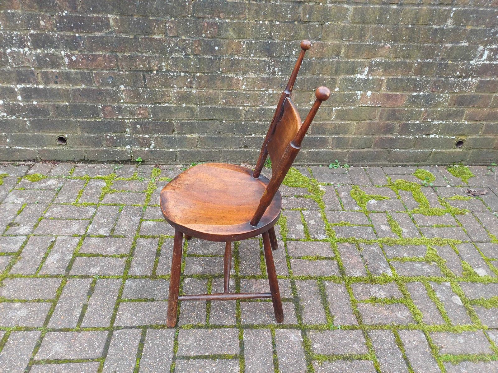165.0 Antique Mahogany Childs Chair Arts And Crafts Occasional Chair Rustic Folk Furniture Early 20th Century. photo
