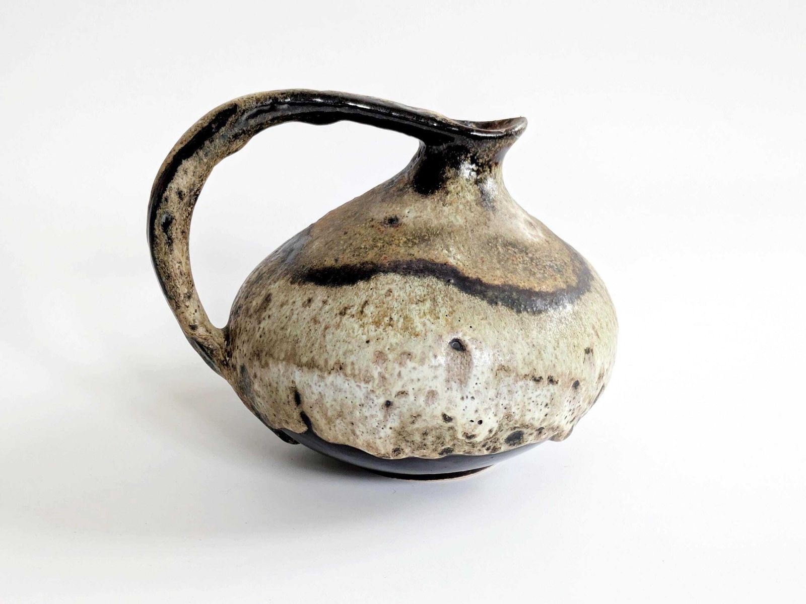 Ruscha Keramik 313 Vase Fat Lava, 1960s German Pottery, Kurt Tschörner Design