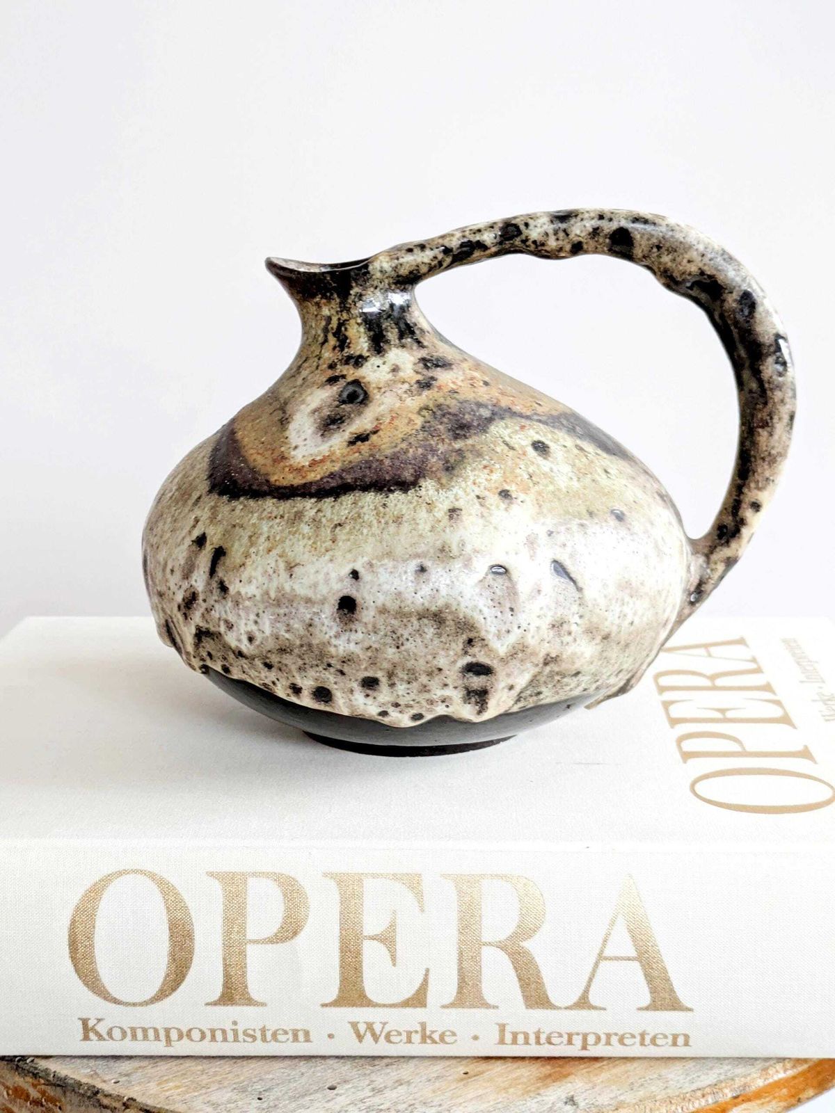 Ruscha Keramik 313 Vase Fat Lava, 1960s German Pottery, Kurt Tschörner Design photo for sale