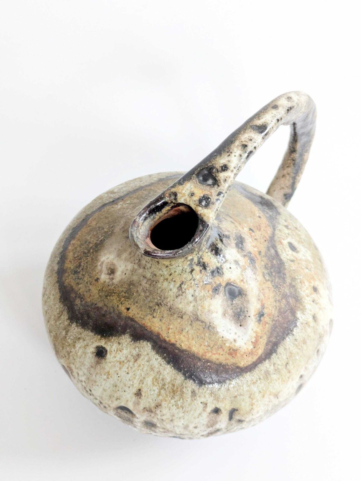 Ruscha Keramik 313 Vase Fat Lava, 1960s German Pottery, Kurt Tschörner Design photo vinterior