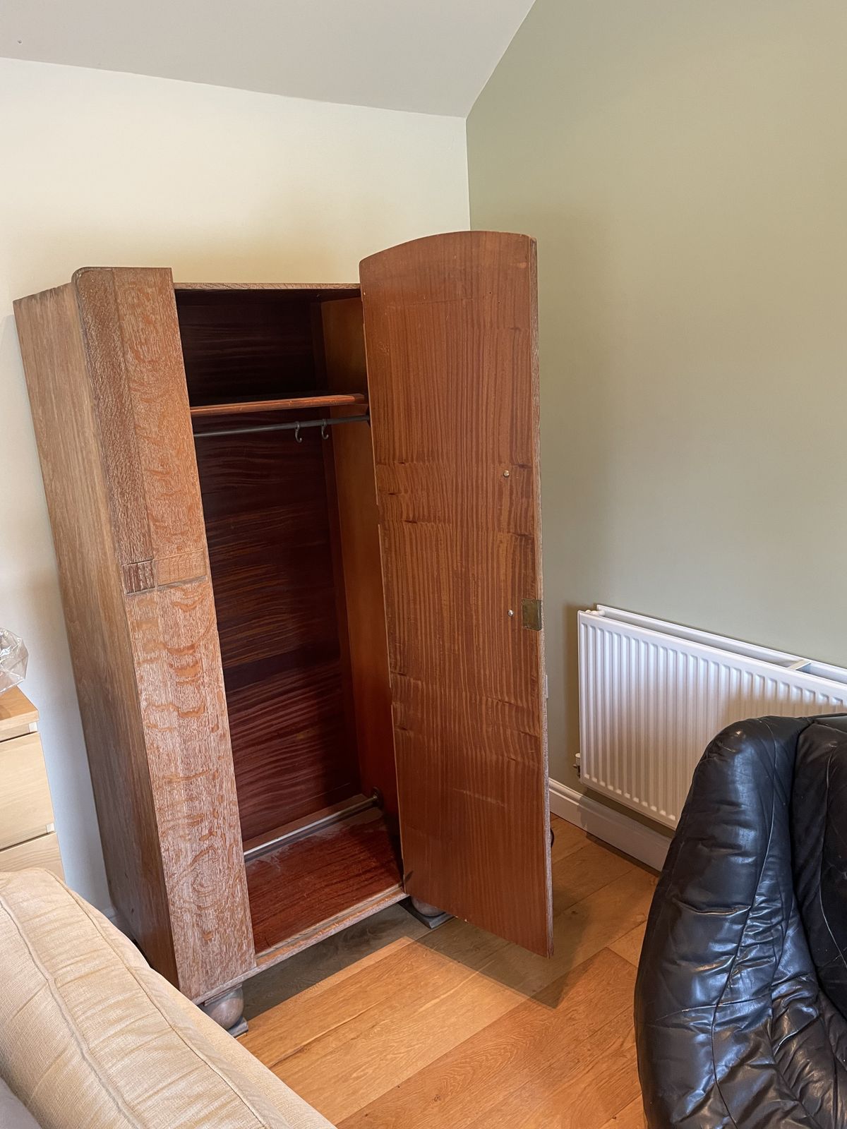 photo furniture `1950s Limed Oak Chest Of Drawers Including Matching Wardrobe And 2x Headboards