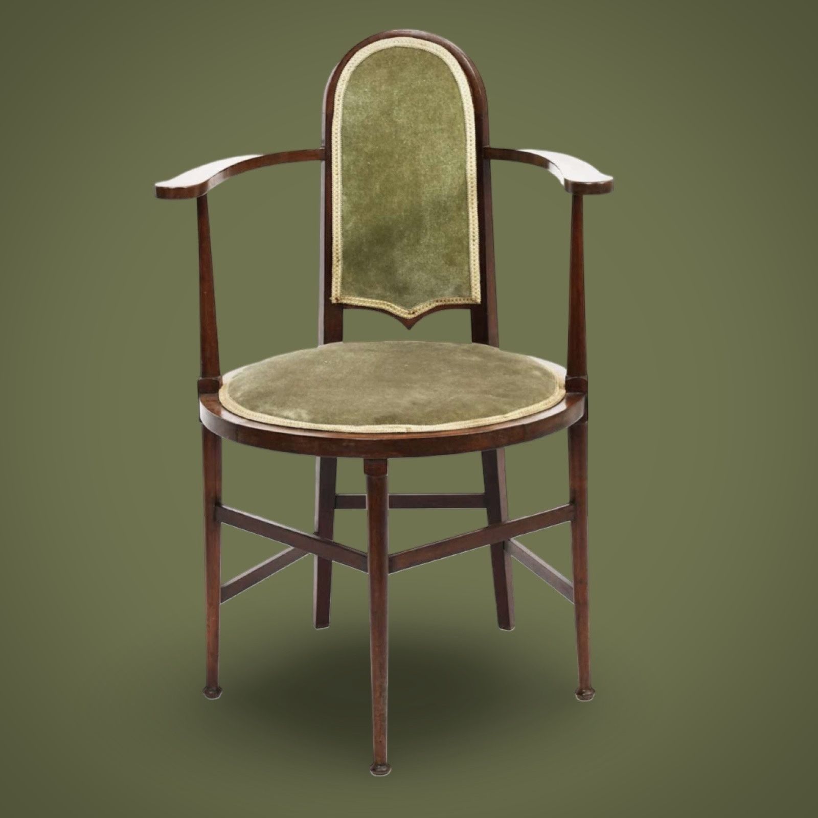 Antique Js Henry Arts&Crafts Five Legged Armchair