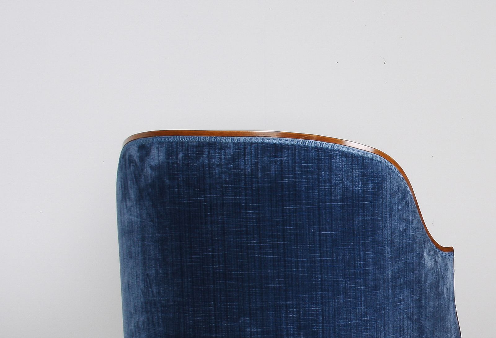 Furniture A Exquisite Pair Of Tub Chairs In Royal Blue By Fine Furniture Maker Arthur Brett photo