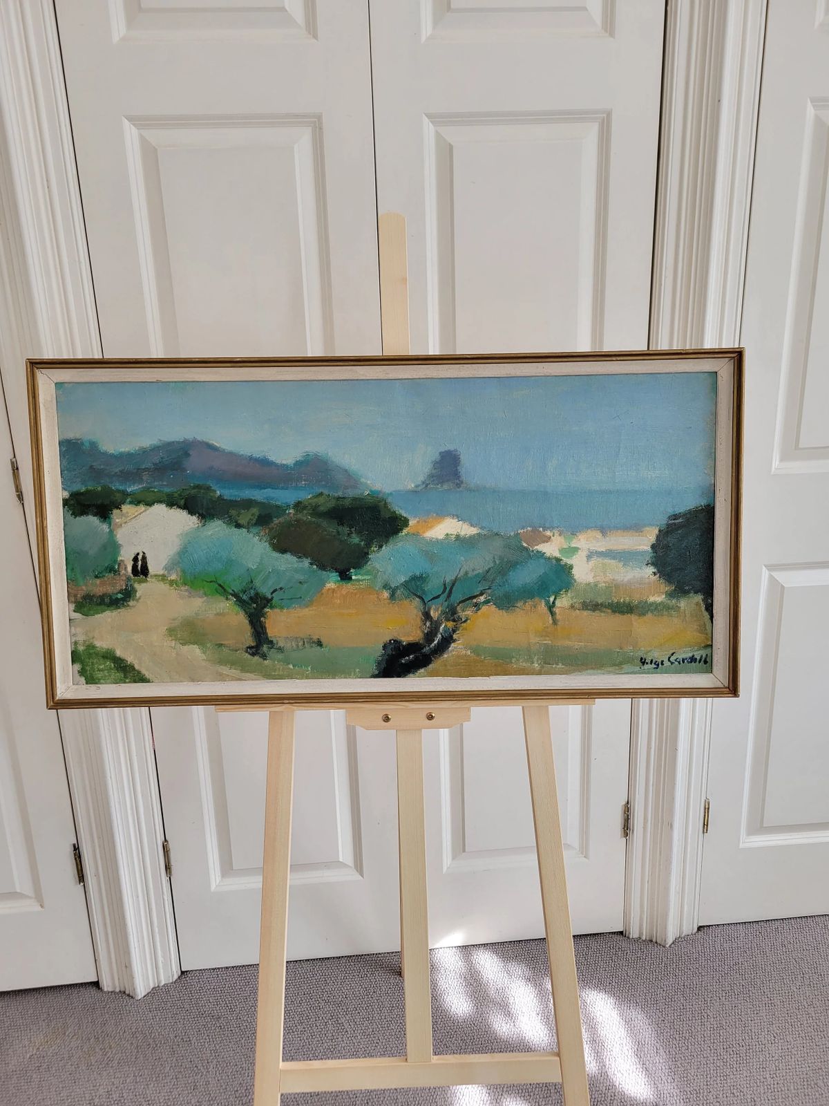 Olive Grove Horizon  Large Original Mid Century Landscape photo 1595.0