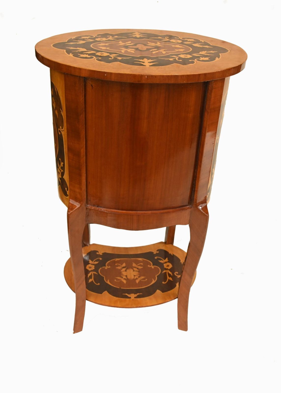 photo for sale Pair French Marquetry Bedside Chests Nightstands Louis XVI Revival