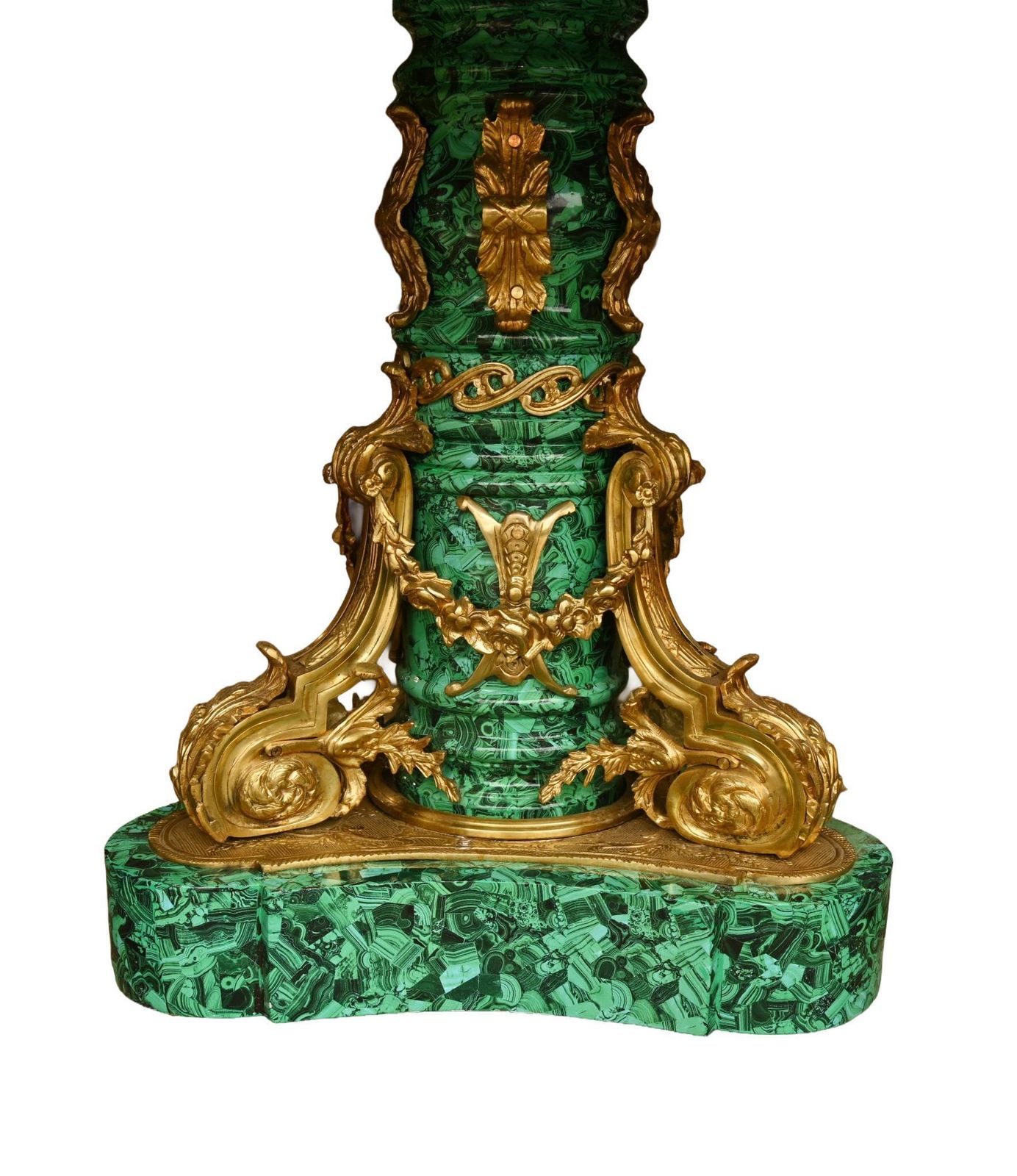 4450.0 Napoleon III Malachite Centre Table Painted Plaques French Revival photo