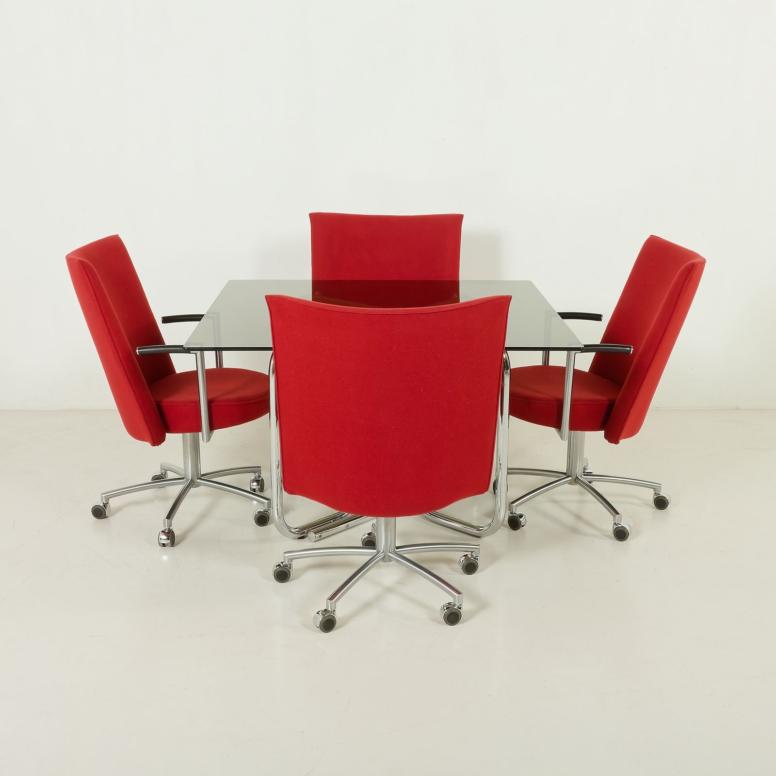 Erik Jørgensen “Partner” Chair By J. Foersom & P. Hiort Lorenzen, Set Of 4, Denmark, 1970s photo for sale