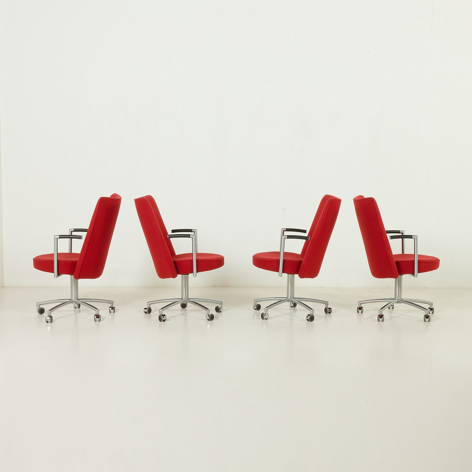 photo vinterior Erik Jørgensen “Partner” Chair By J. Foersom & P. Hiort Lorenzen, Set Of 4, Denmark, 1970s