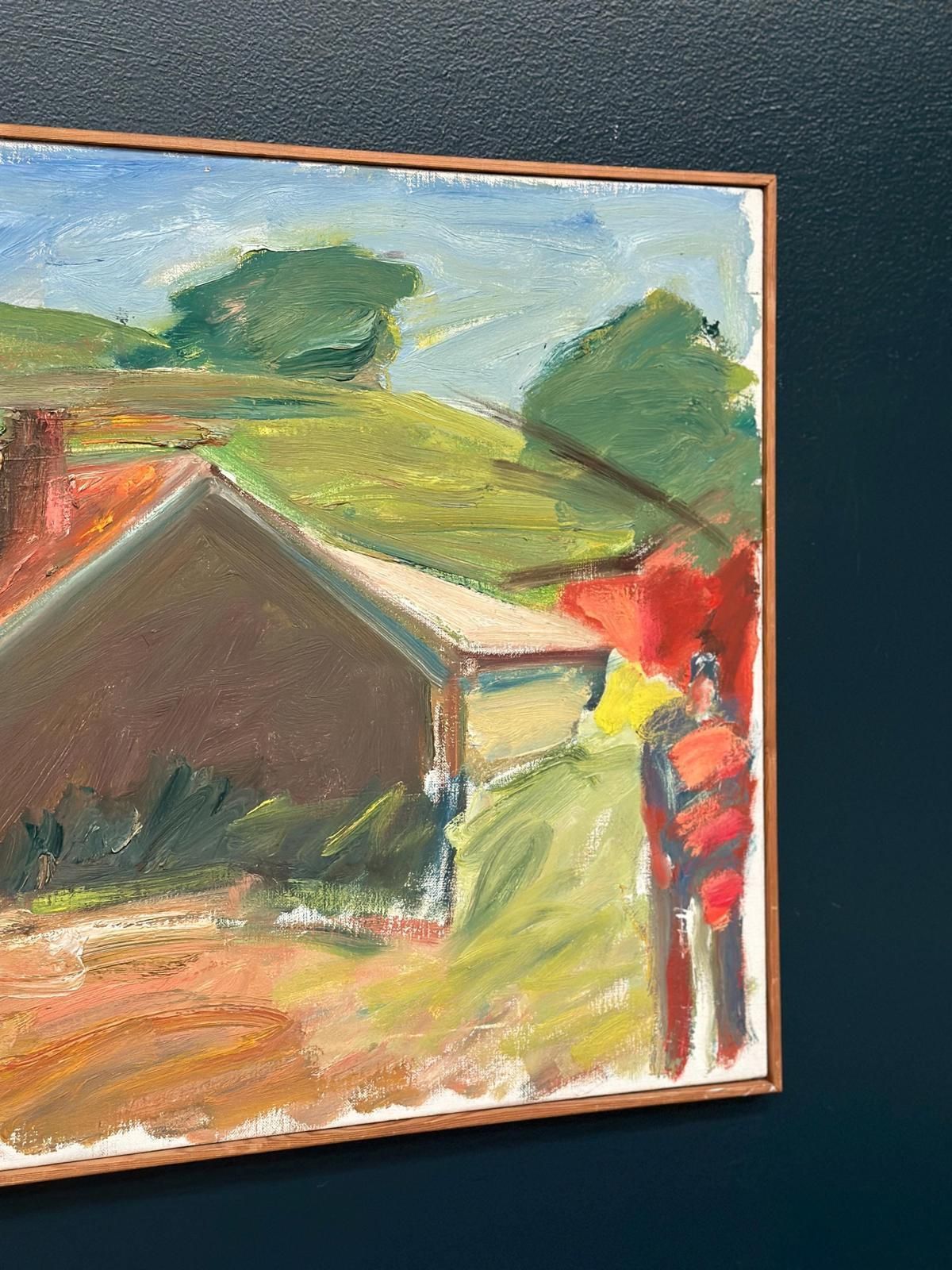 Original Oil On Canvas – “Strandhus äleklinta” By Lennart Johansson – Dated 1983 – Vintage & Framed – 60 × 49.5 Cm (23.6" × 19.5") photo vintage