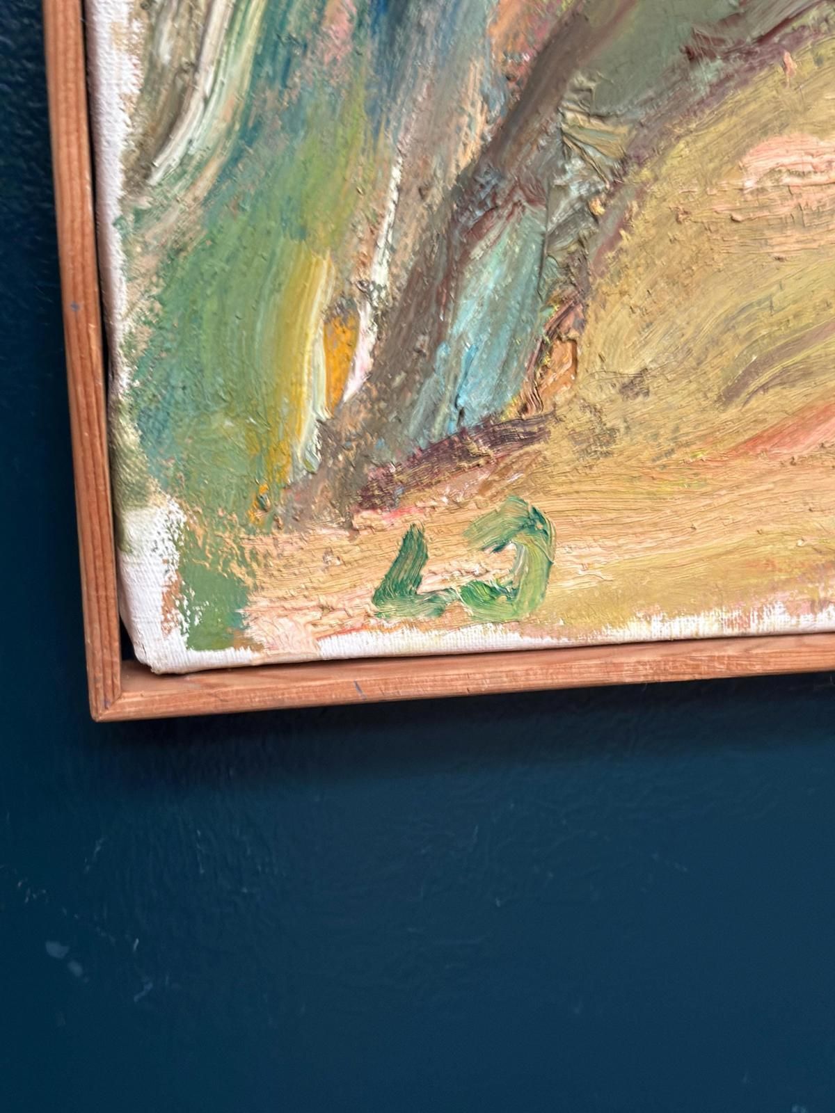 photo for sale Original Oil On Canvas – “Strandhus äleklinta” By Lennart Johansson – Dated 1983 – Vintage & Framed – 60 × 49.5 Cm (23.6" × 19.5")