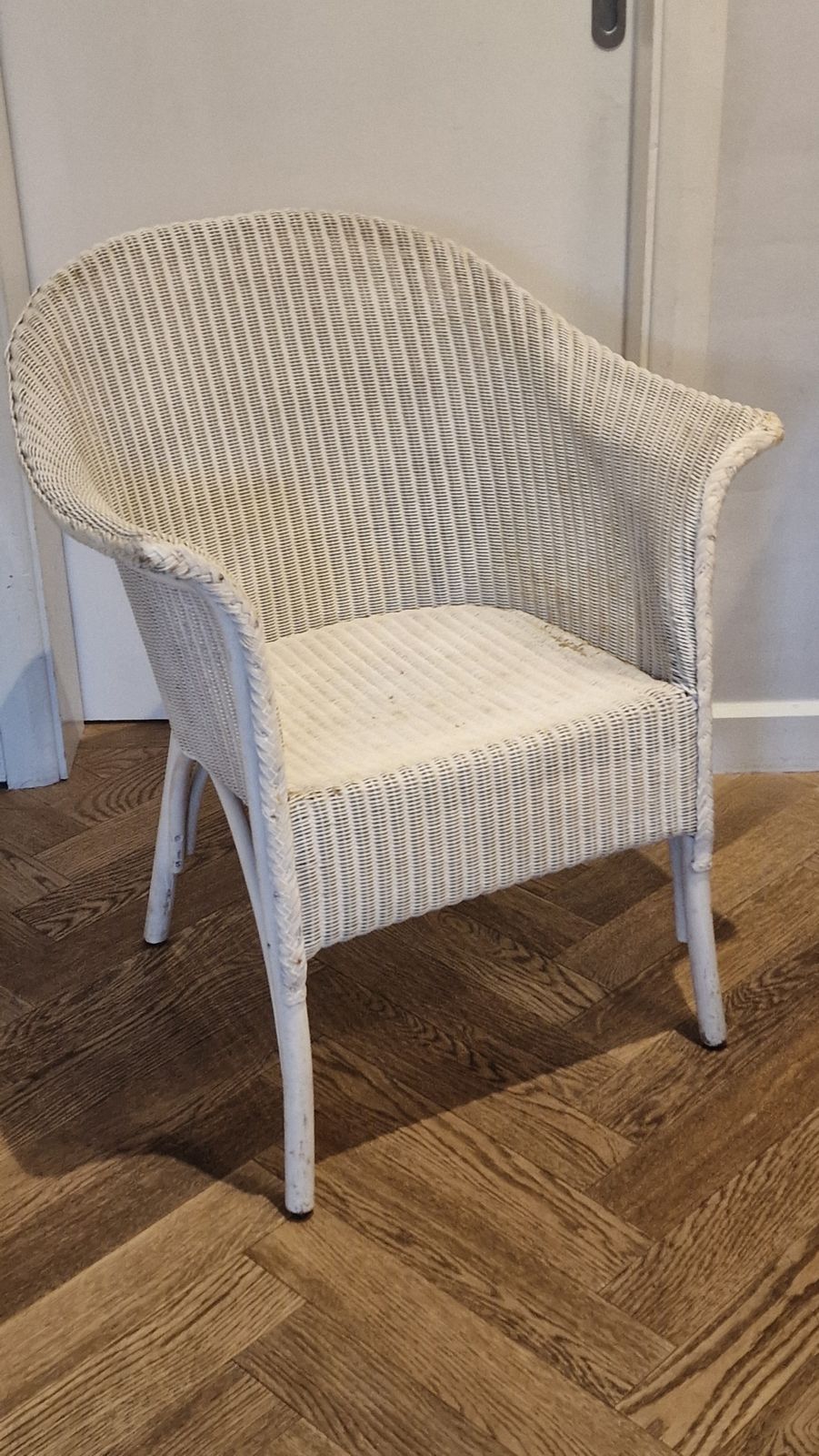 Wicker Armchair   Lloyd Loom Style photo for sale
