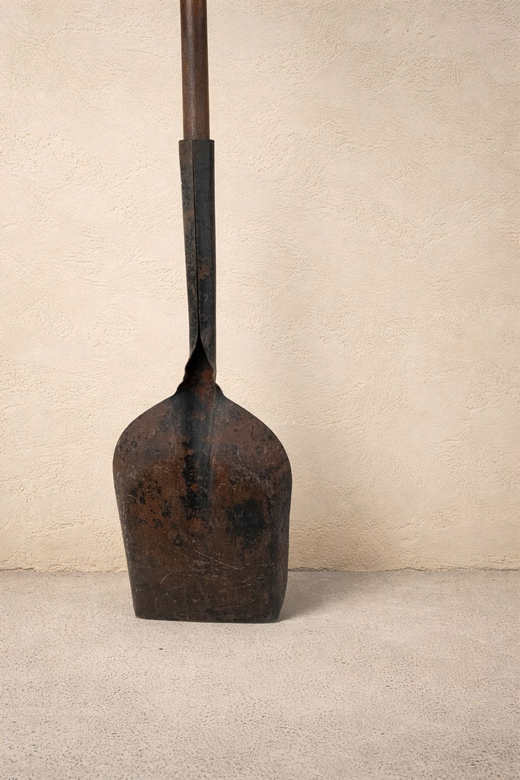 19th Century Hand Forged Iron Coal Shovel – Sculptural Primitive With Later Hand photo vinterior