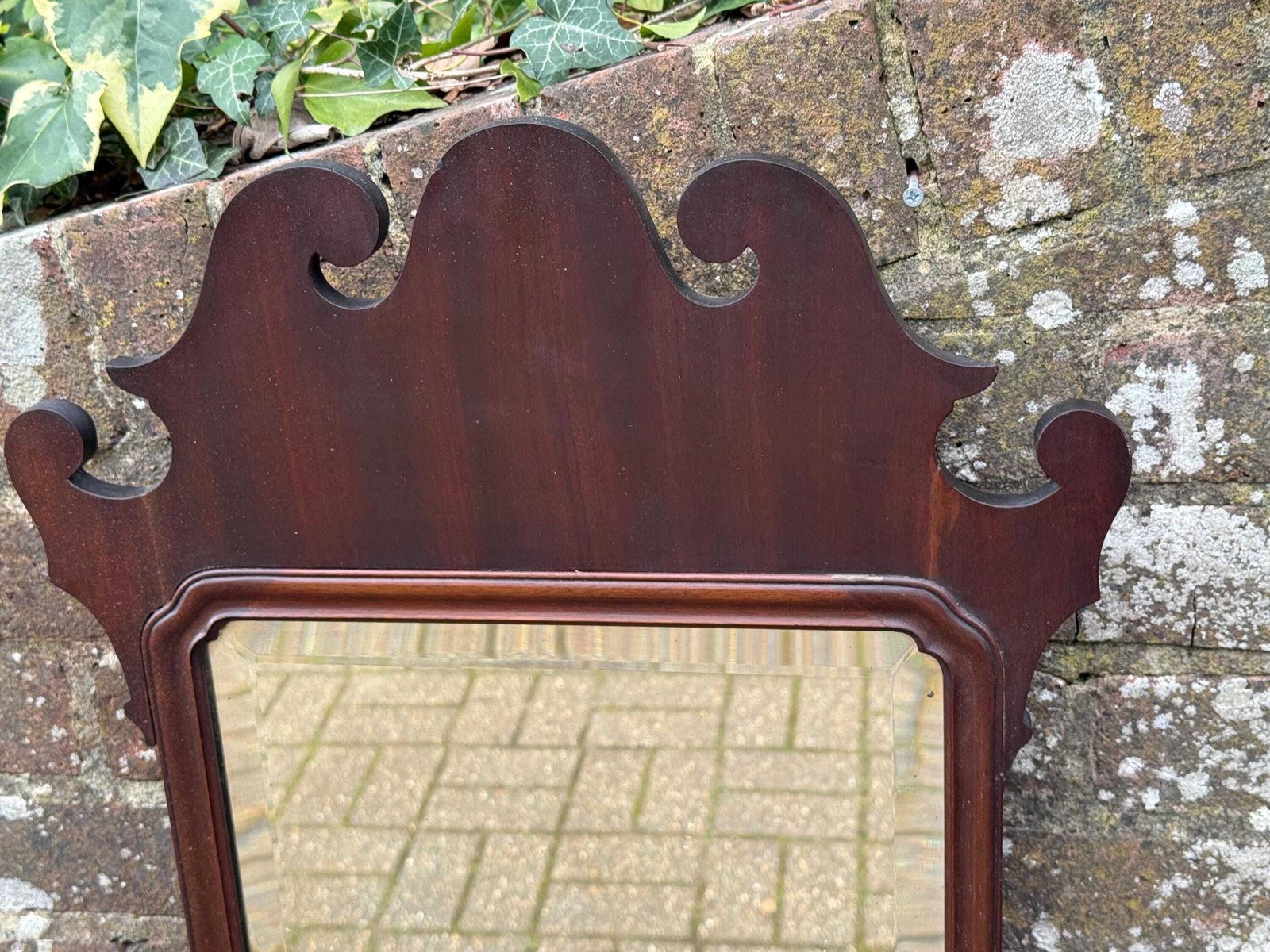 Vintage Mahogany Chippendale Style Wall Mirror Georgian Revival Late Victorian Decor photo Home Decor