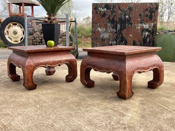 A Fine Pair Of Large Antique Chinese Display Stands photo for sale