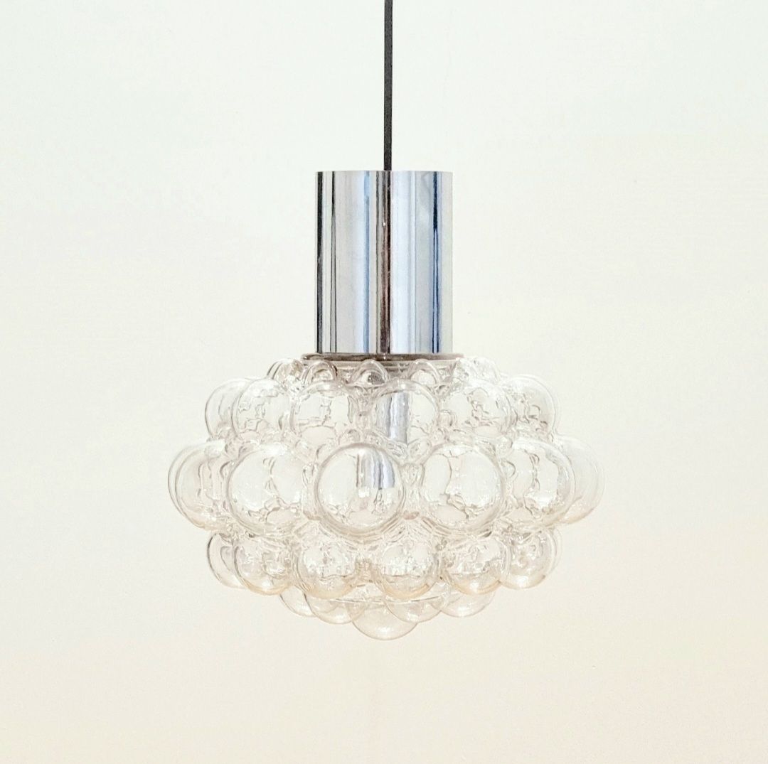 Grote Mid Century Plafondlamp Met Bellenglazuur En Chroom, Door Helena Tynell Voor Limburg, Duitsland, Jaren 1960 photo furniture