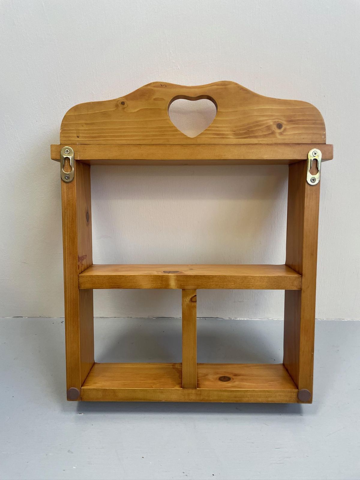 photo for sale Vintage Wooden Pine Wall Hanging Small Display Shelf